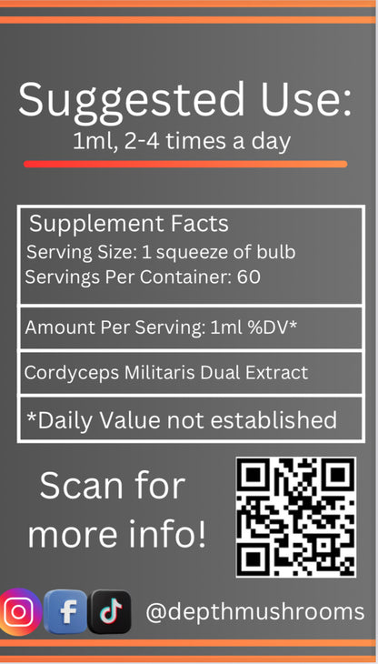 Cordyceps Dual Extract Tincture (3 pack)