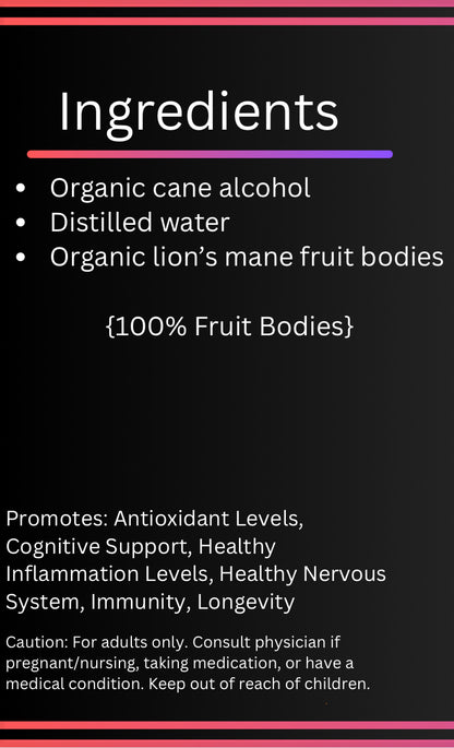 Lion’s Mane Dual Extract Tincture(1 pack)